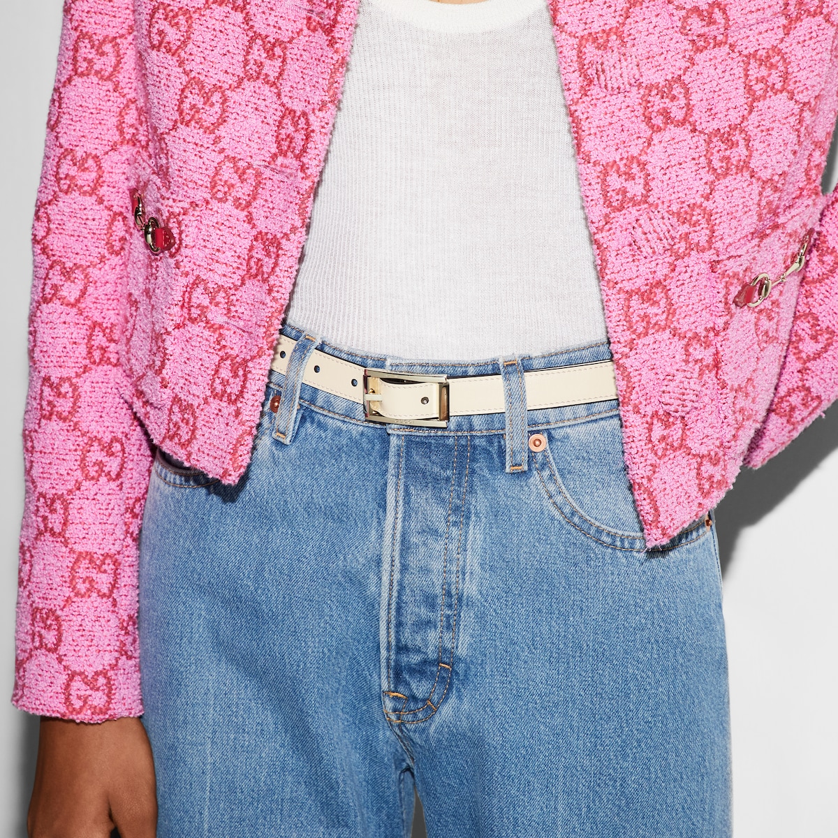 Reversible thin belt with rectangular buckle - Image 3